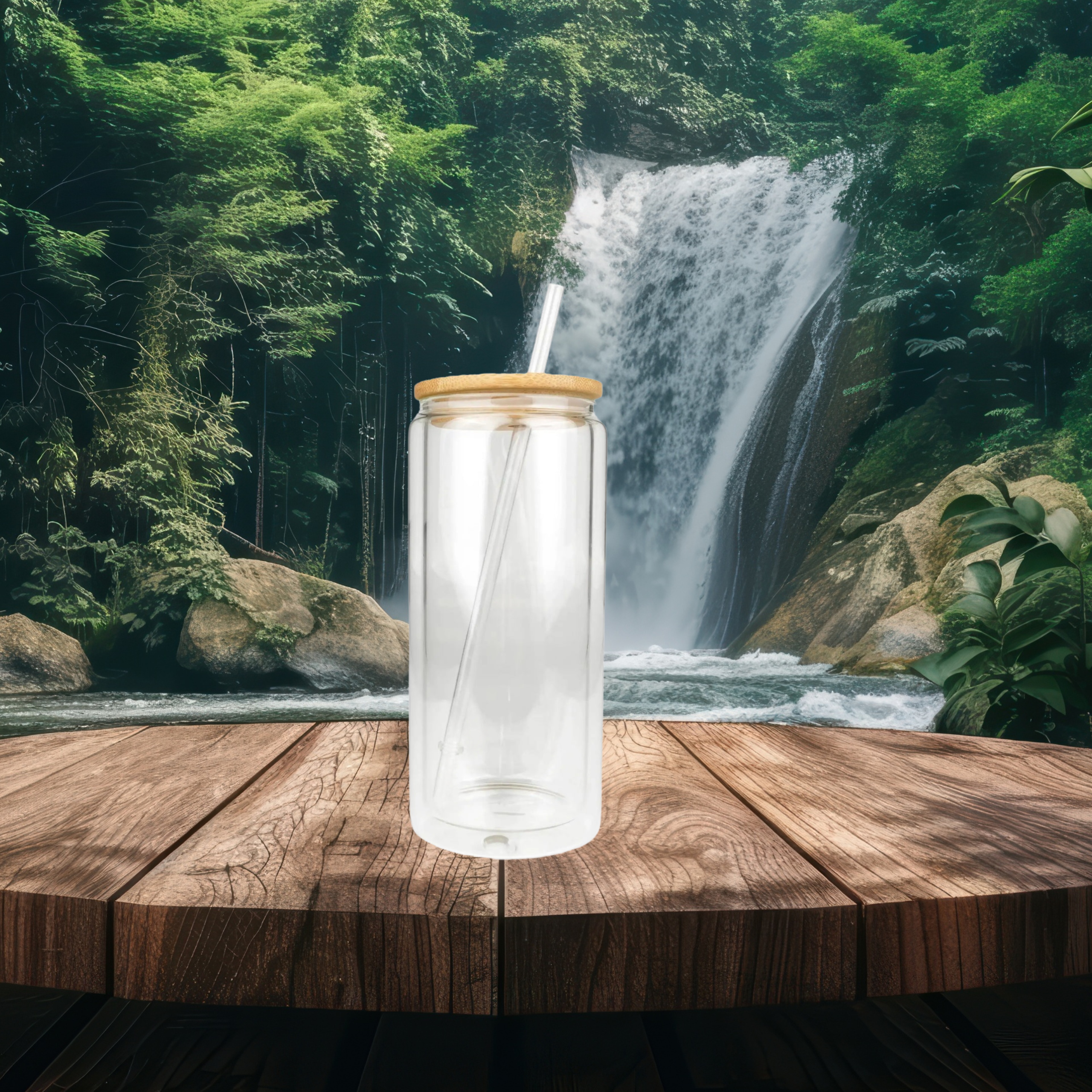 15oz Glass Snow Globe Tumbler