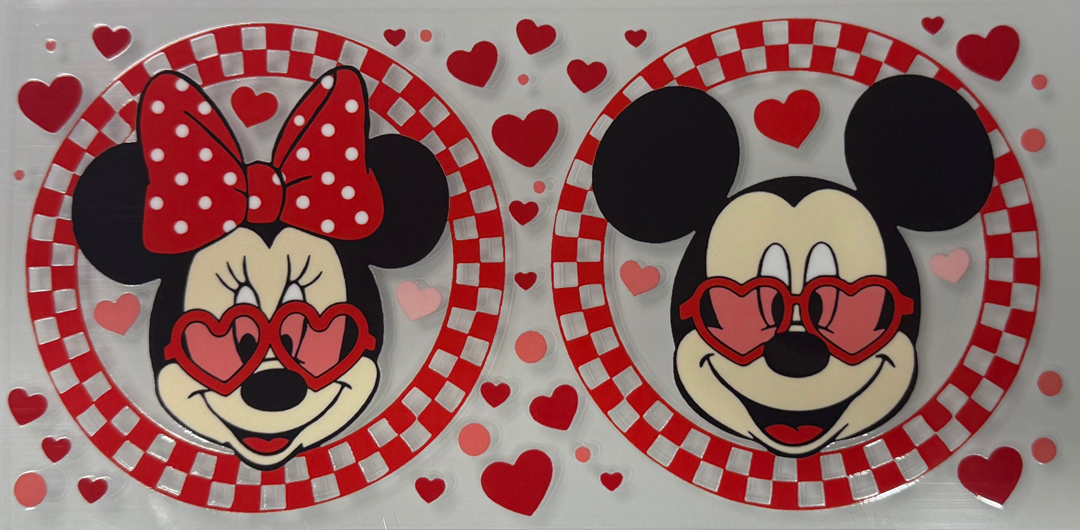 Minnie and Mickey with Red Glasses