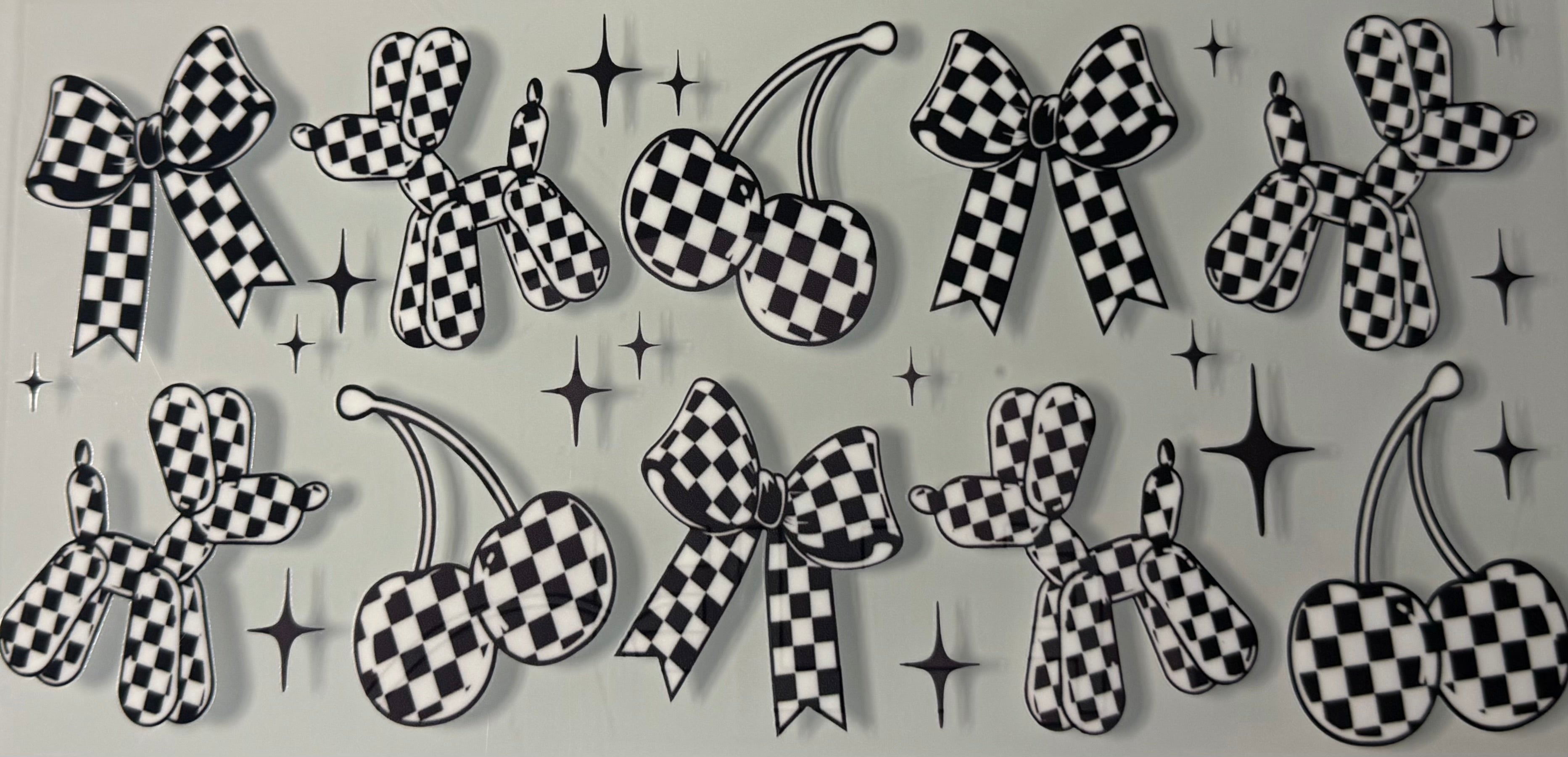 Checkered Bows, Cherries, and Balloon Animals