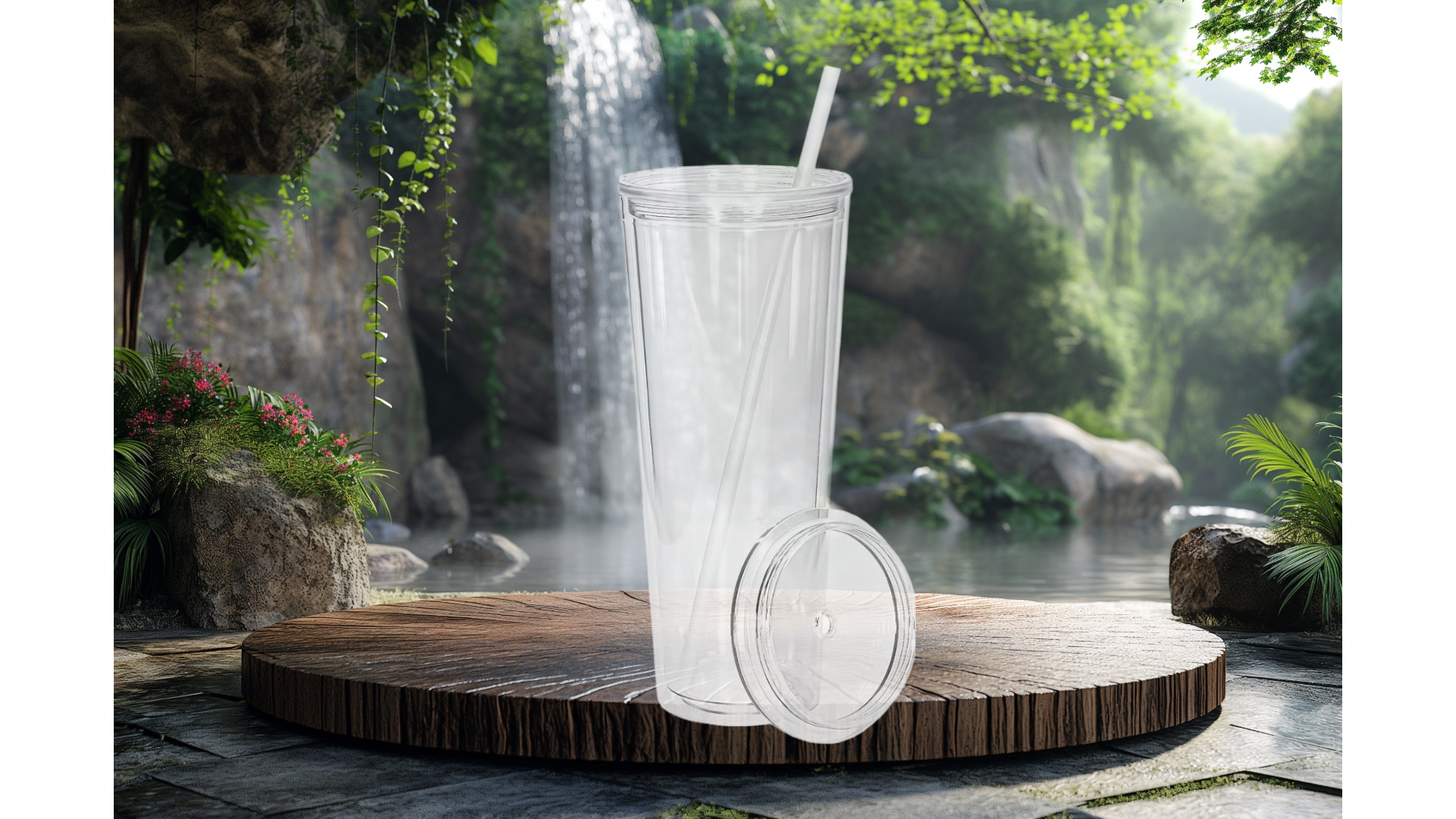 24oz Acrylic Snowglobe Tumbler